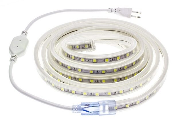 Strip LED 5050 IP65 60 led/mt 10w/mt 230V Luce Natura